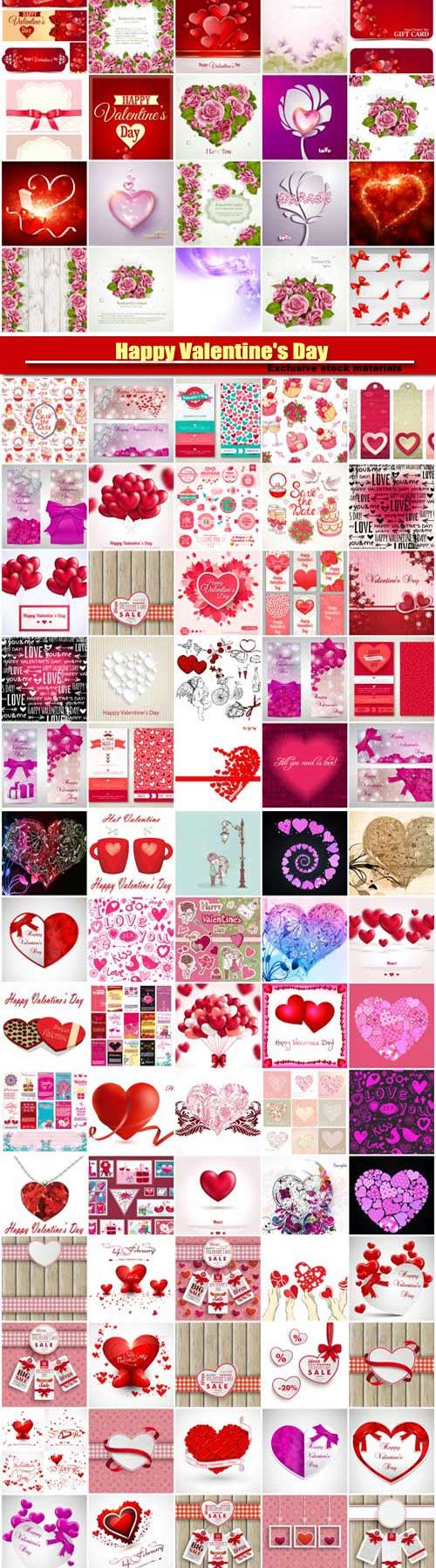 Big collection of vector festive Valentine's Day #2