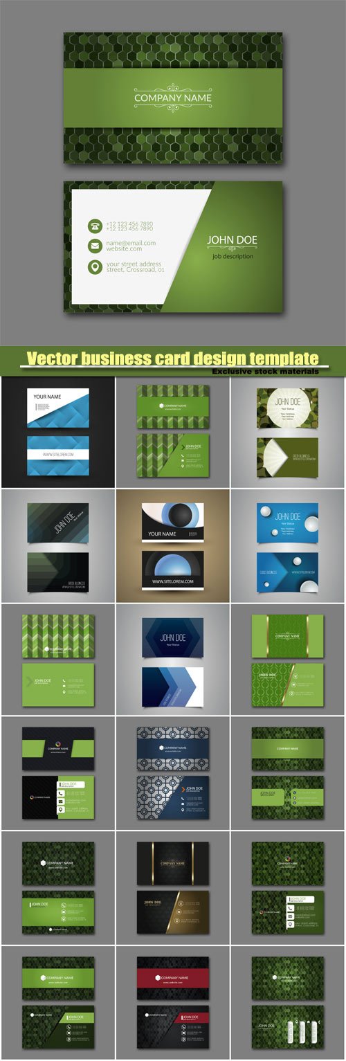 Vector business card design template 1