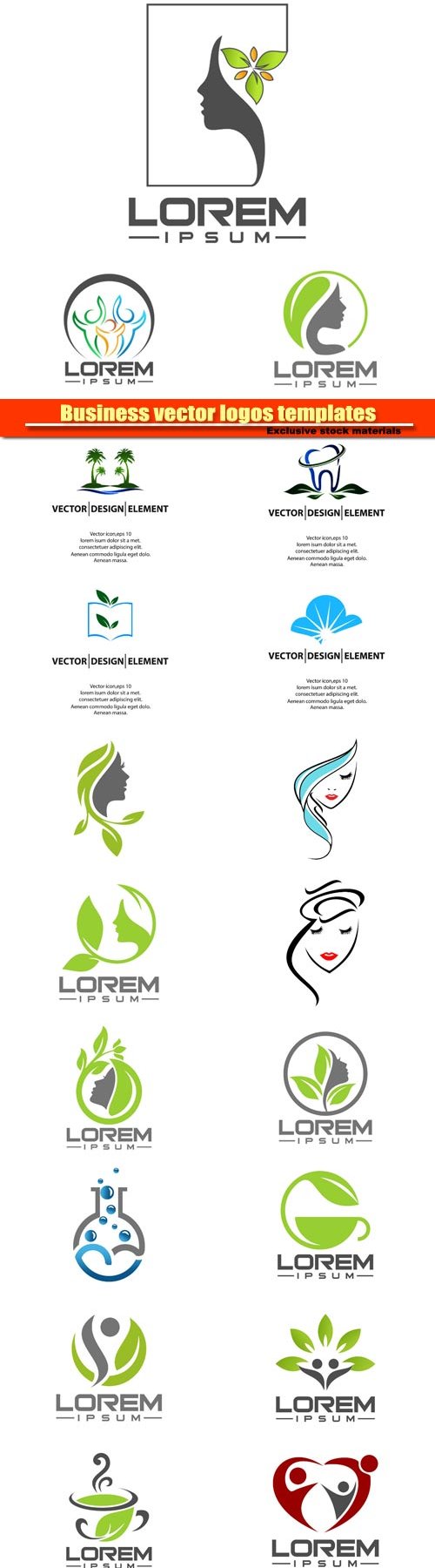 Business vector logos templates 10