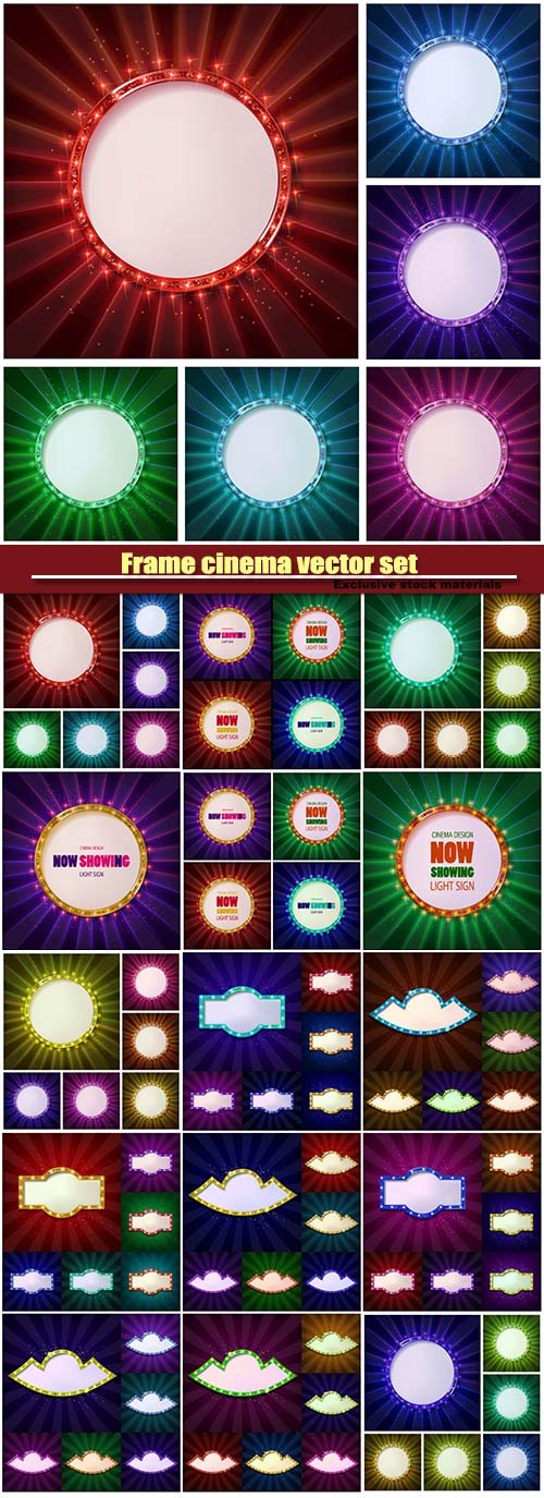 Frame cinema vector set