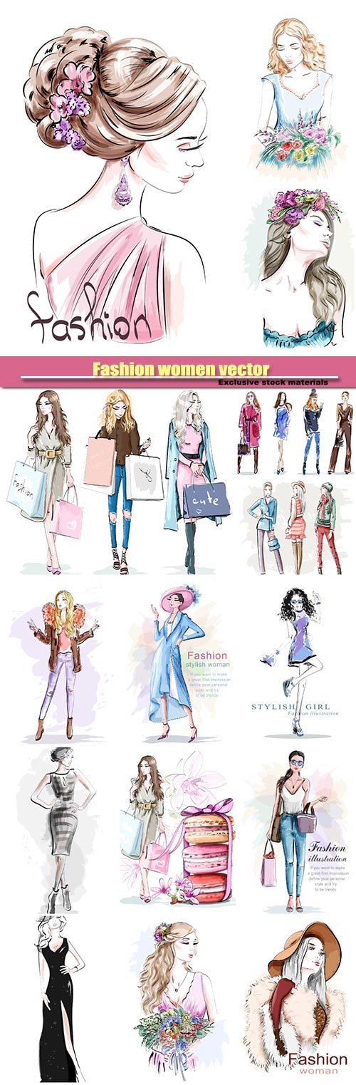 Fashion women vector 1