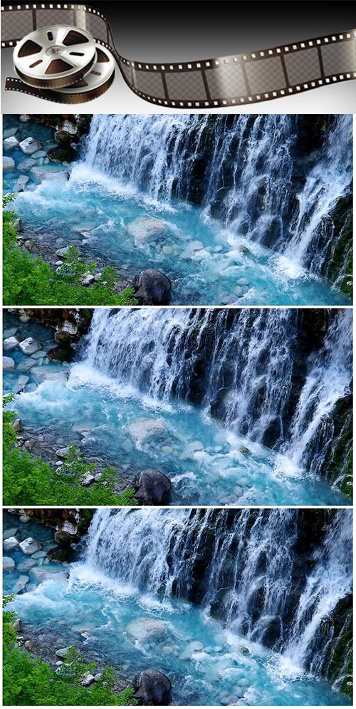 Video footage Waterfall basin in Japan
