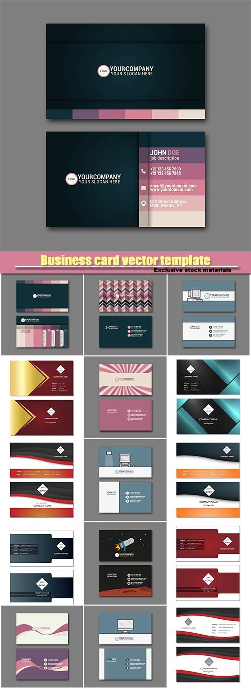 Business card vector template 