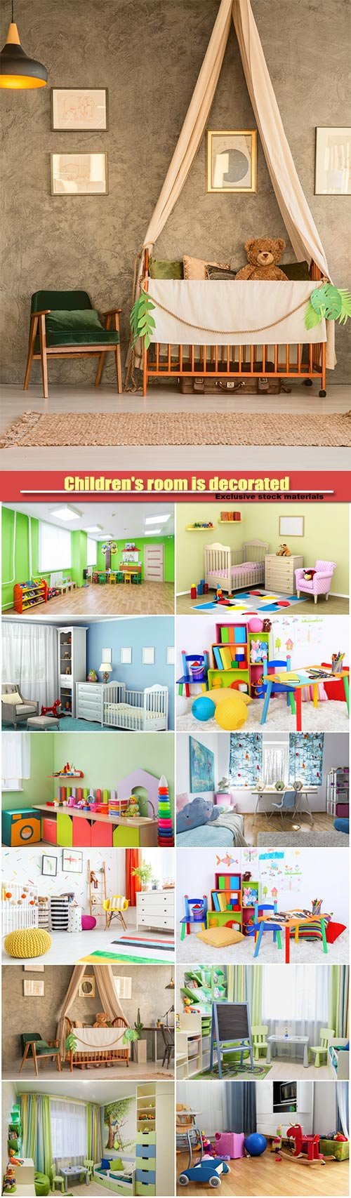 Children's room is decorated