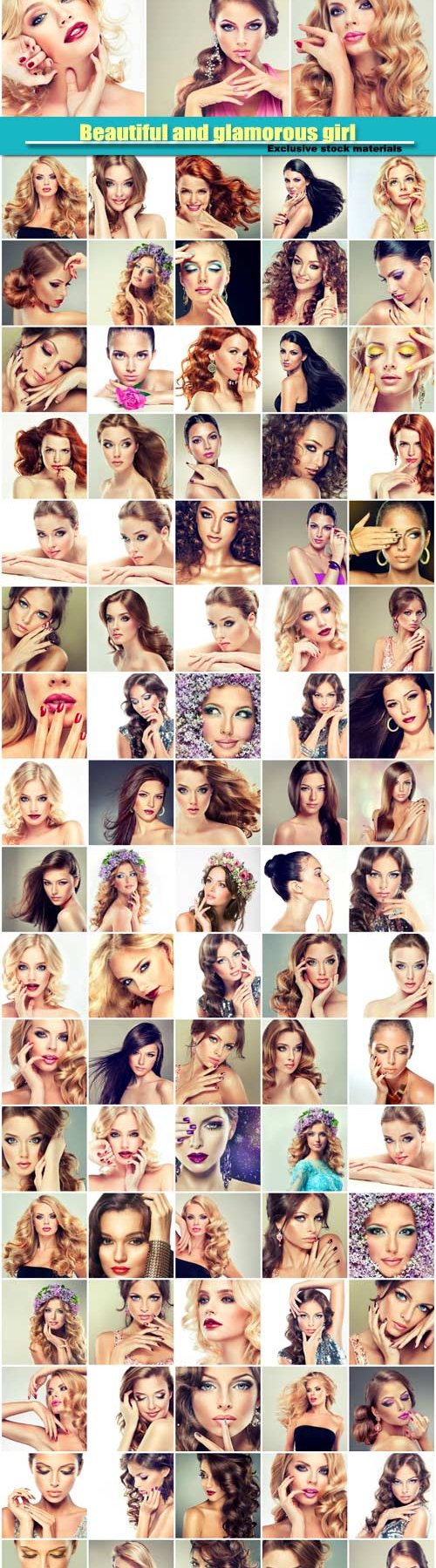 Beautiful girls, trendy, stylish and glamorous women