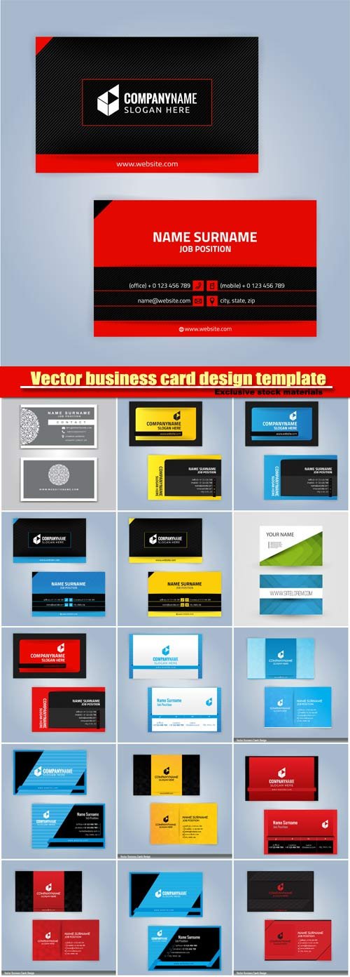 Векторный клипарт Vector business card design template