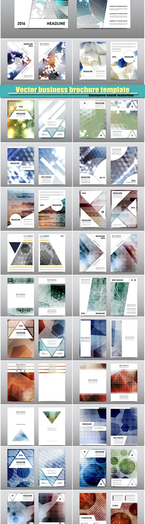 Abstract vector business brochure template