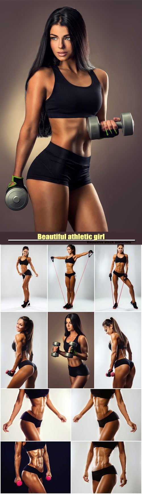 Beautiful athletic girl, exercise