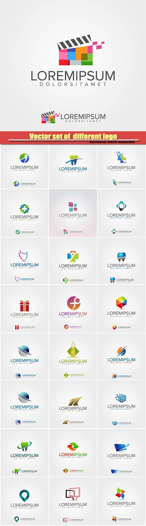 Vector set of  different logo