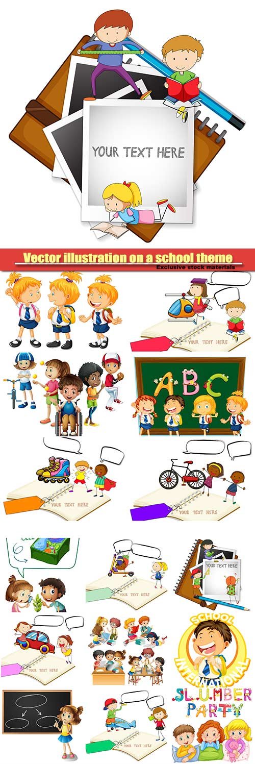 Vector illustration on a school theme