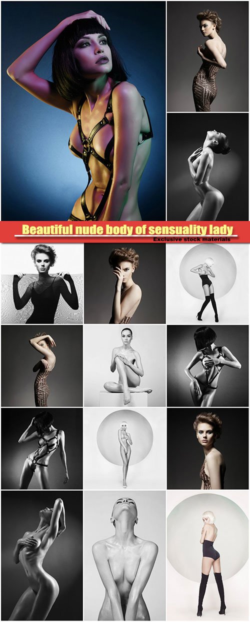 Beautiful nude body of sensuality elegant lady