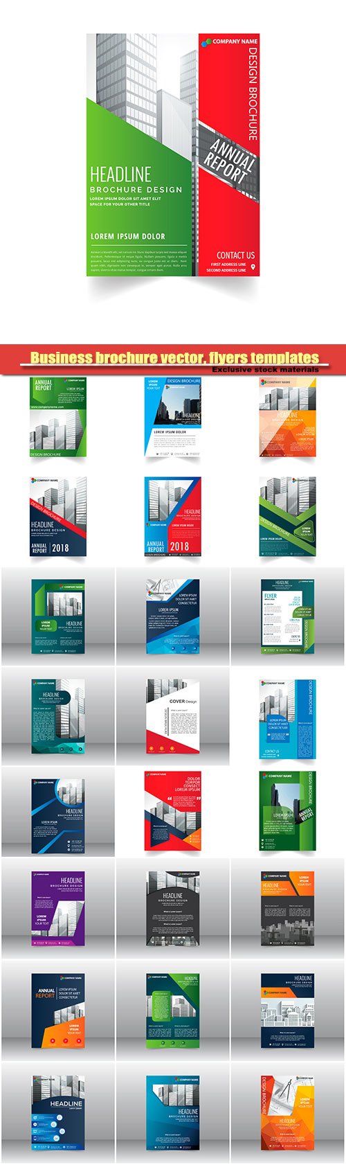 Business brochure vector, flyers templates #15