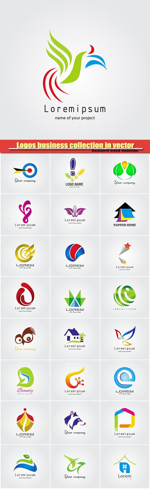 Logos business collection in vector #11