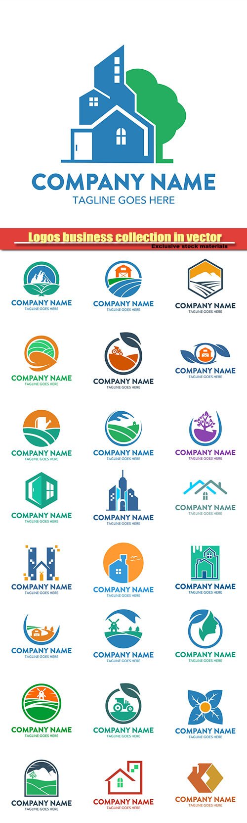 Logos business collection in vector #28