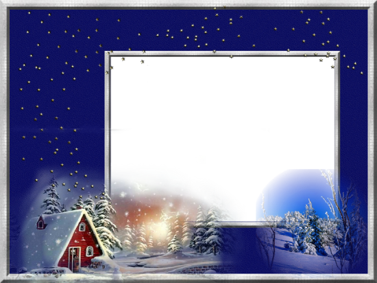 Рамка для фото онлайн - Зимняя ночь