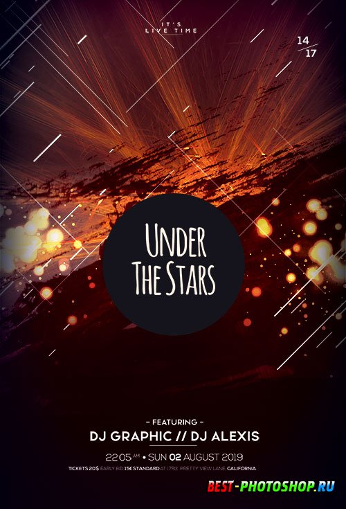 Under The Stars PSD Flyer Template