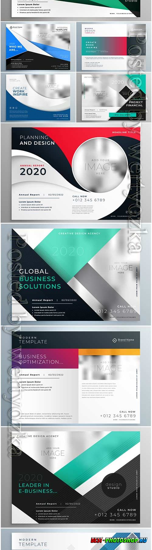 Vector business brochure presentation template