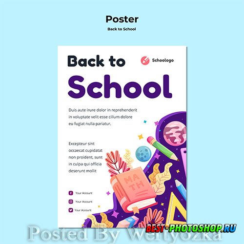 Back to school poster template # 4