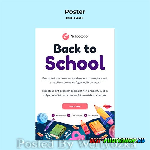 Back to school poster template # 6