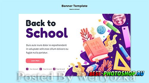 Back to school banner template # 3