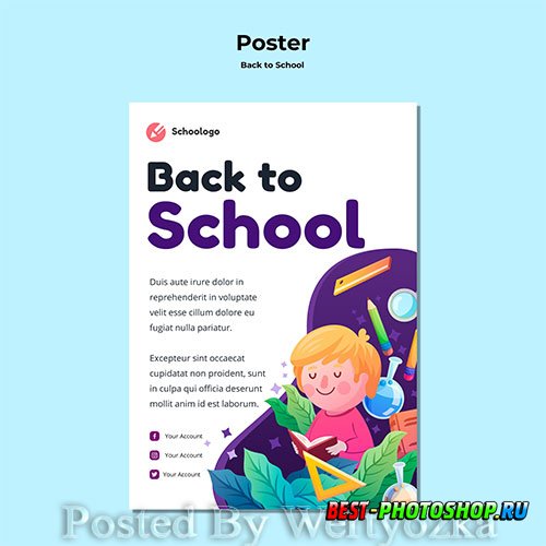 Back to school poster template # 5