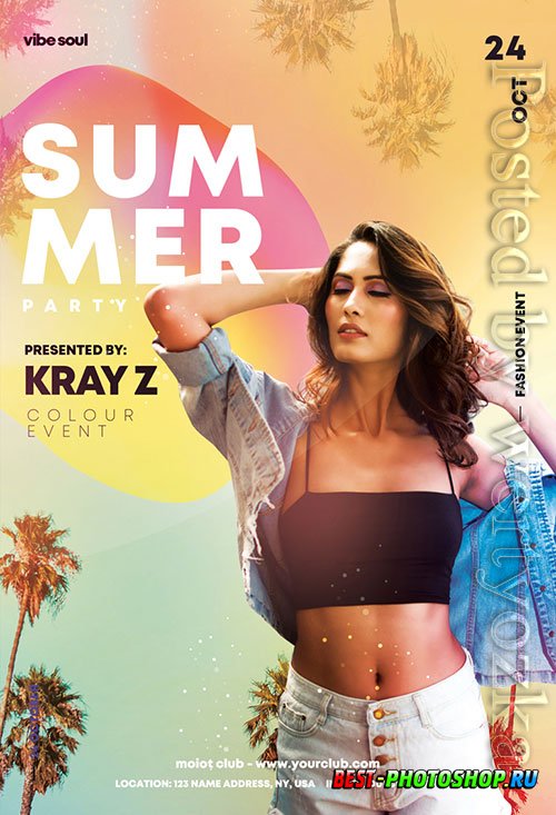 Summer party - Premium flyer psd template