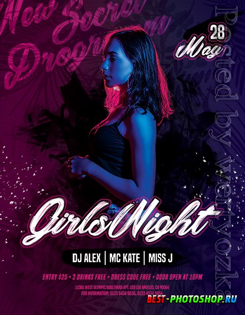Girls Night - Premium flyer psd template