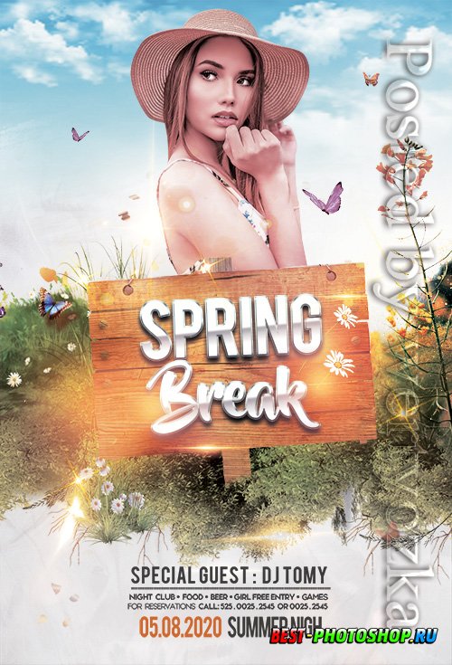Spring Break Event - Premium flyer psd template