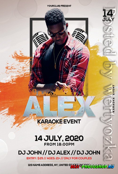 Karaoke Event - Premium flyer psd template