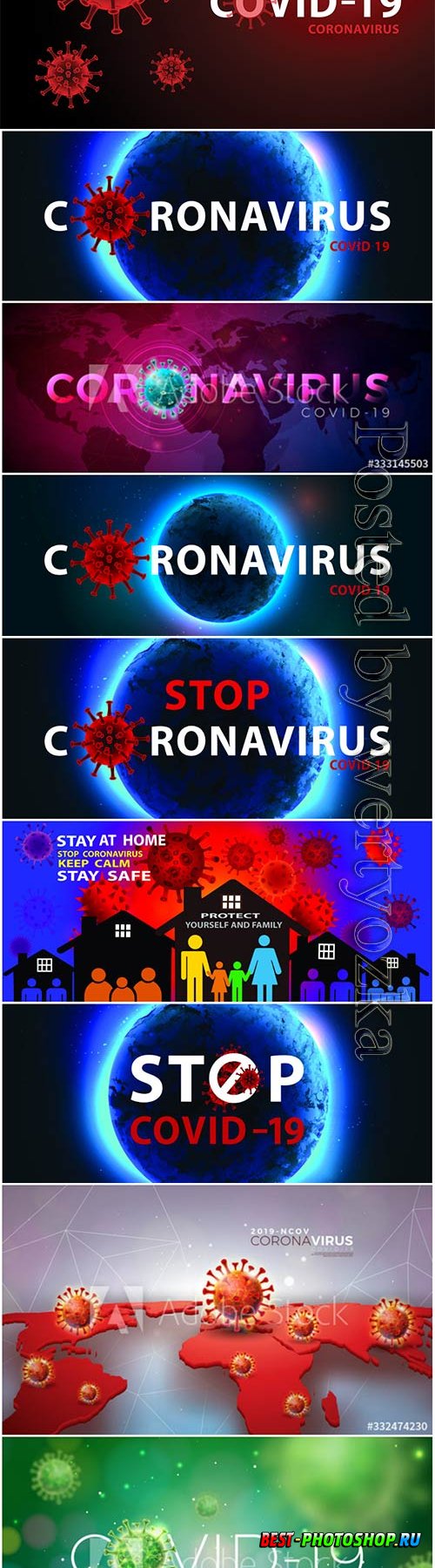 COVID 19, Coranavirus vector illustration sets # 28