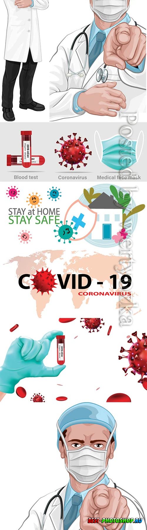 COVID 19, Coranavirus vector illustration sets # 25
