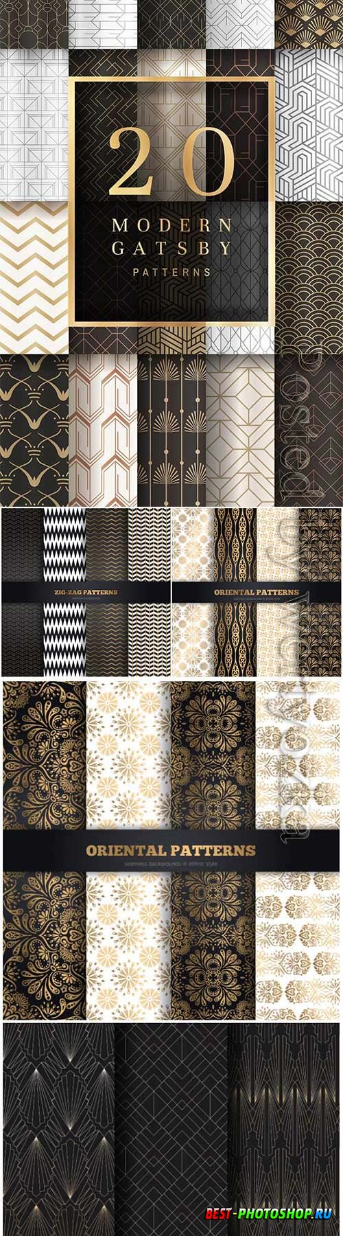 Collection seamless vector patterns