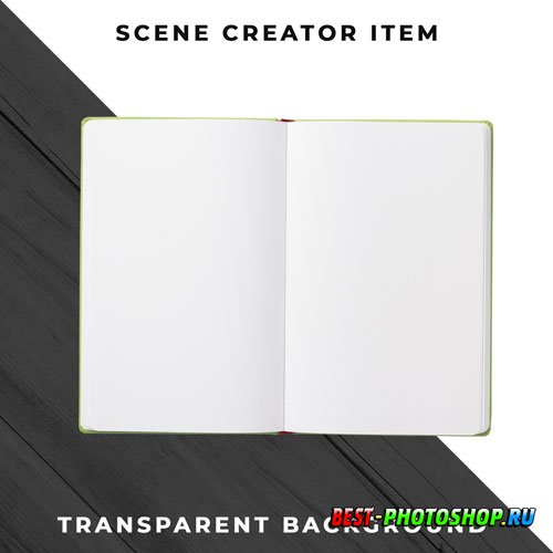 Notebook object transparent psd