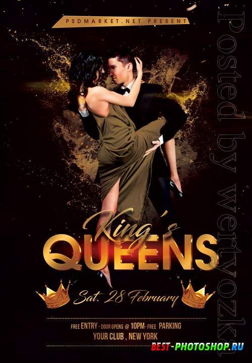 Kings queens event - Premium flyer psd template