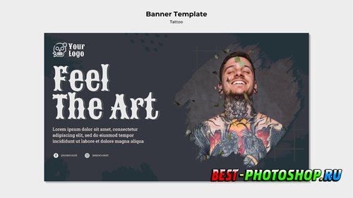 Banner tattoo artist template