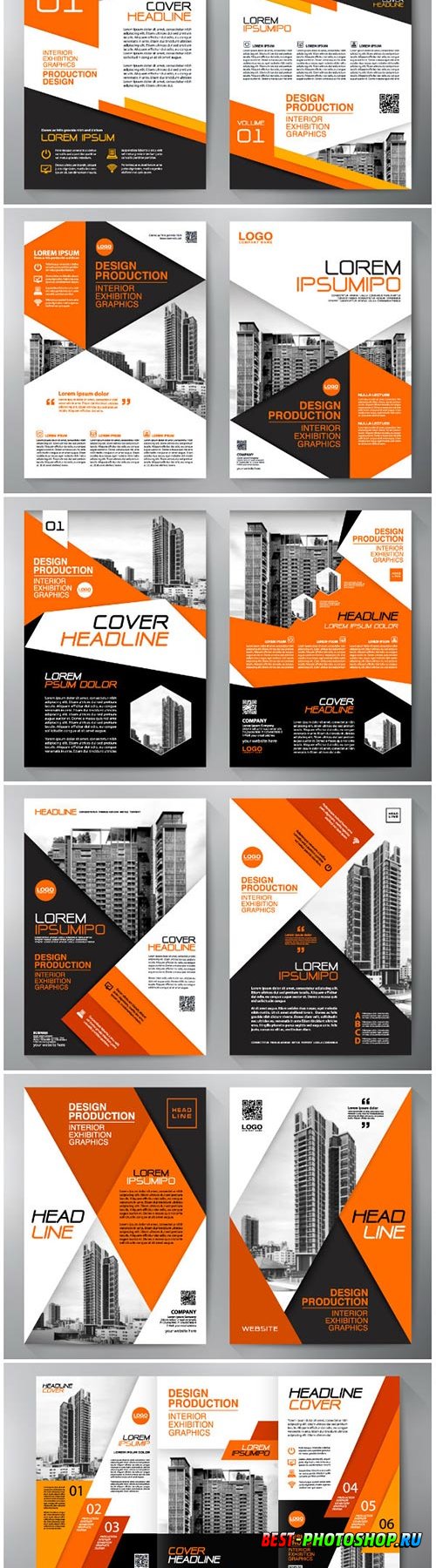 Business brochure flyer design, leaflets a4 template