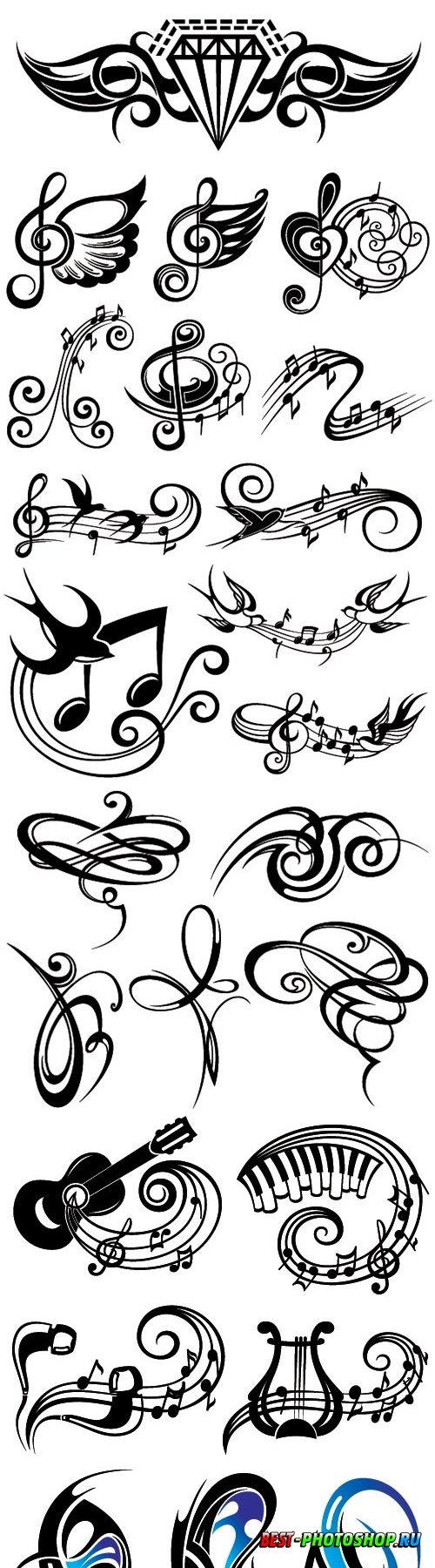 Tattoo patterns in vector