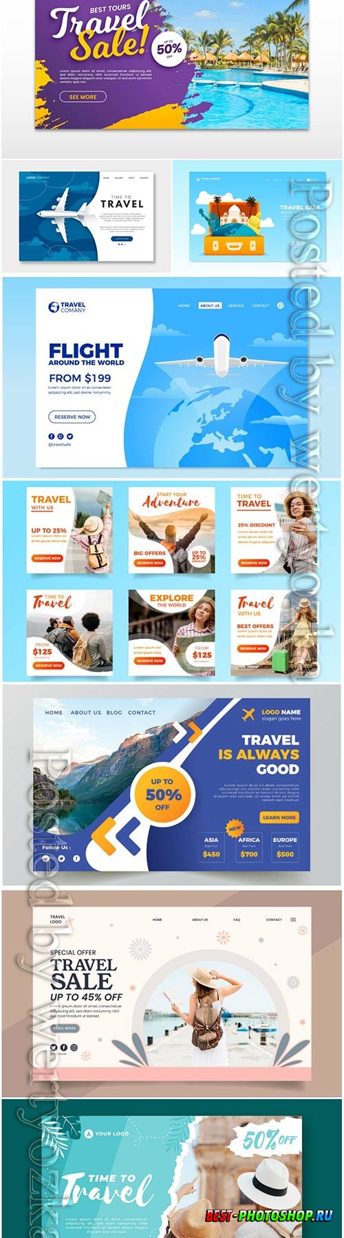 Travel sale landing page template