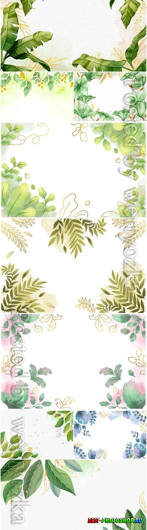 Nature background with golden foil