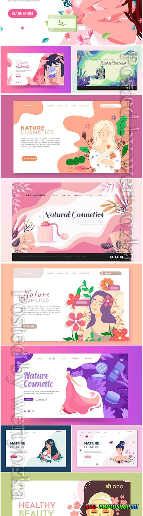 Nature cosmetics landing page