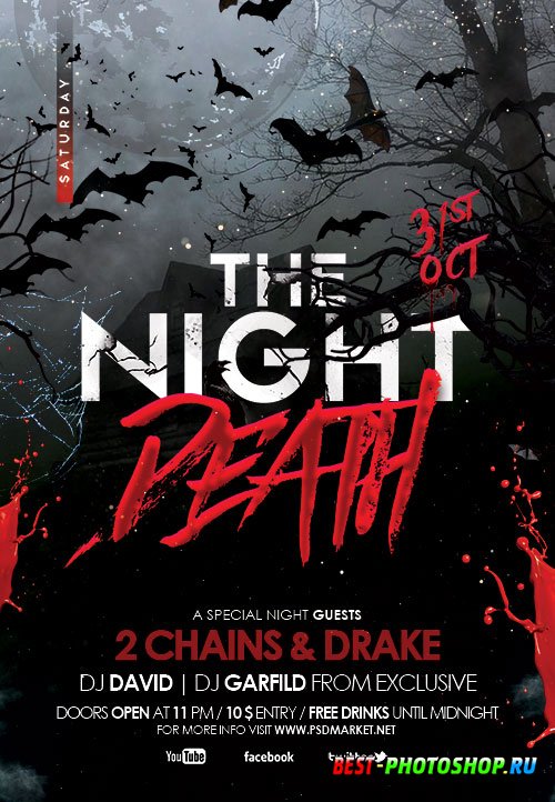 Night death - Premium flyer psd template