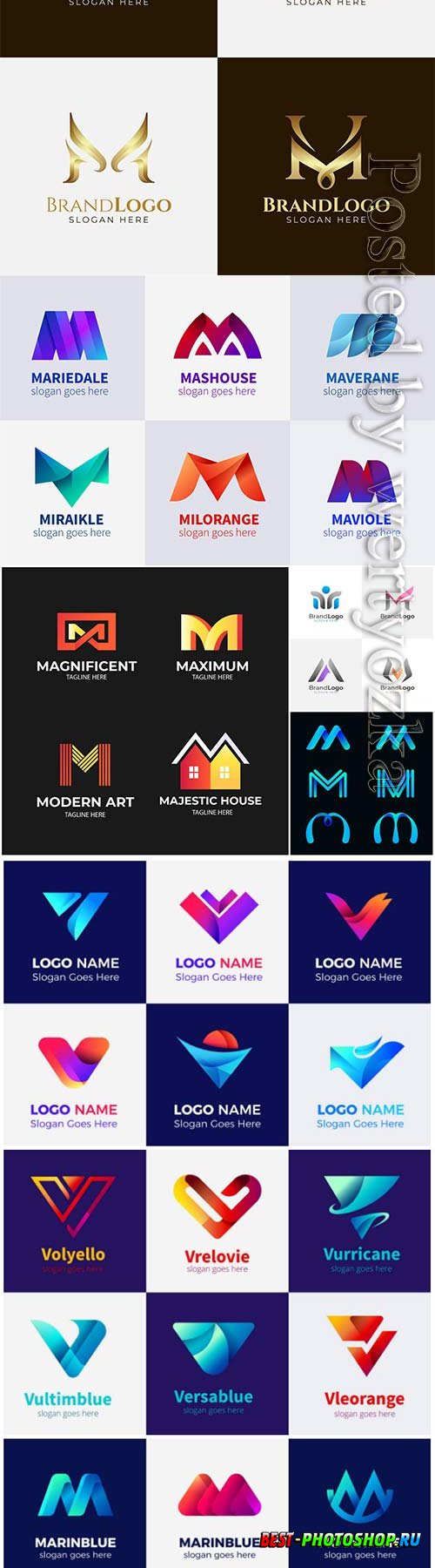 Logos in vector template