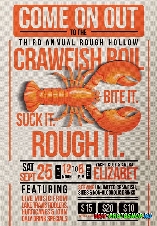 Crawfish fest - Premium flyer psd template