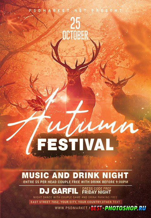 Autumn fest - Premium flyer psd template