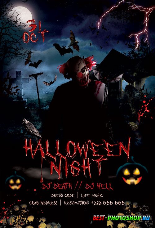 Halloween Night - Premium flyer psd template