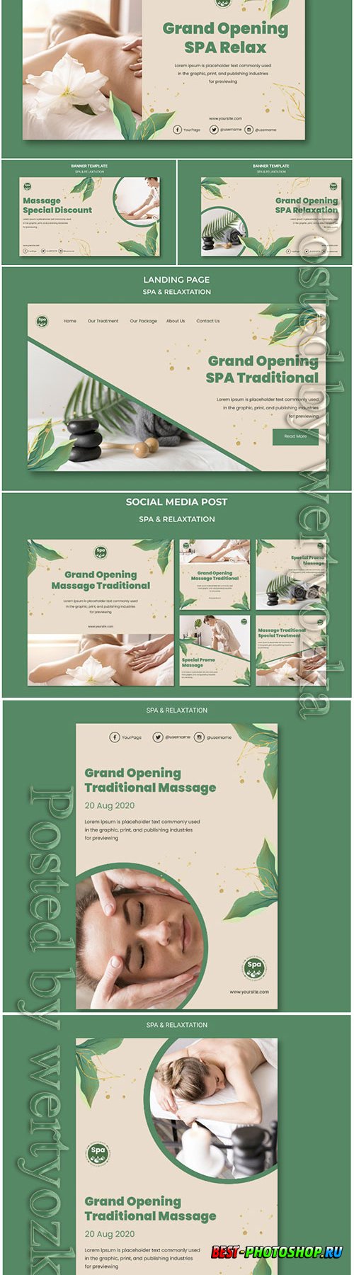 Spa concept banner template