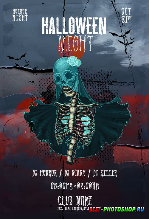 Halloween Night Flyer Template PSD