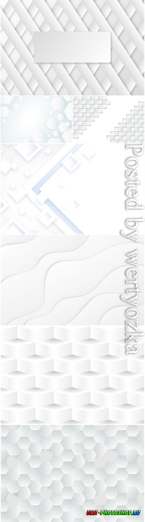 3d background with white abstract vector elements