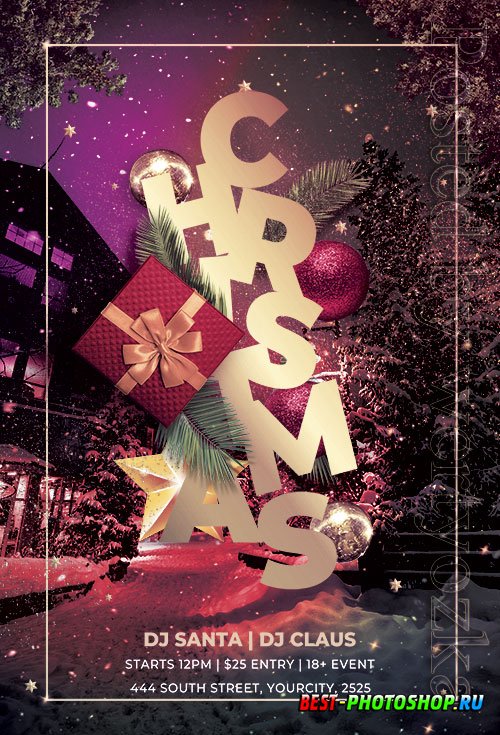 Christmas Celebration Flyer PSD Template