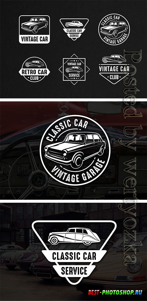 6 Car Badges Logo Template